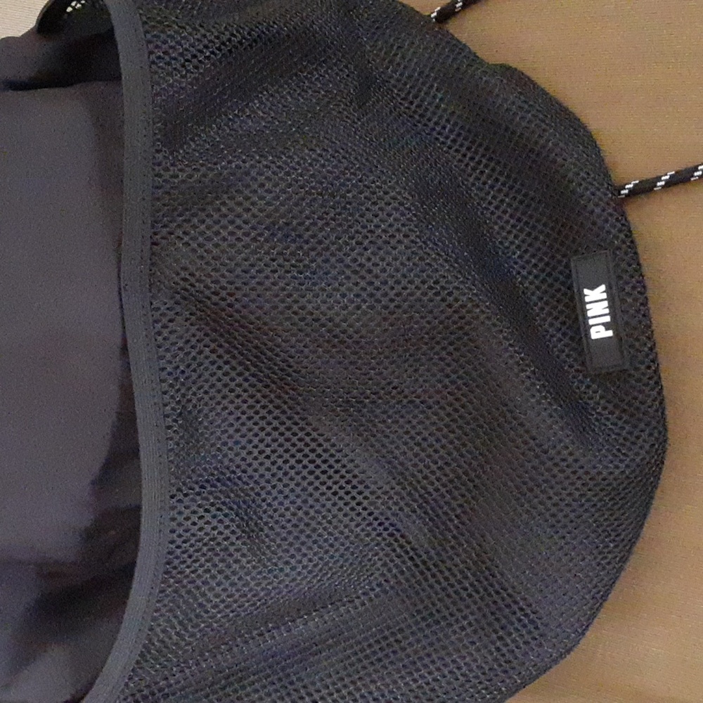 PINK Black Drawstring Backpack - Picture 2 of 7